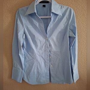 Express Design Studio Blouse Blue Long Sleeve